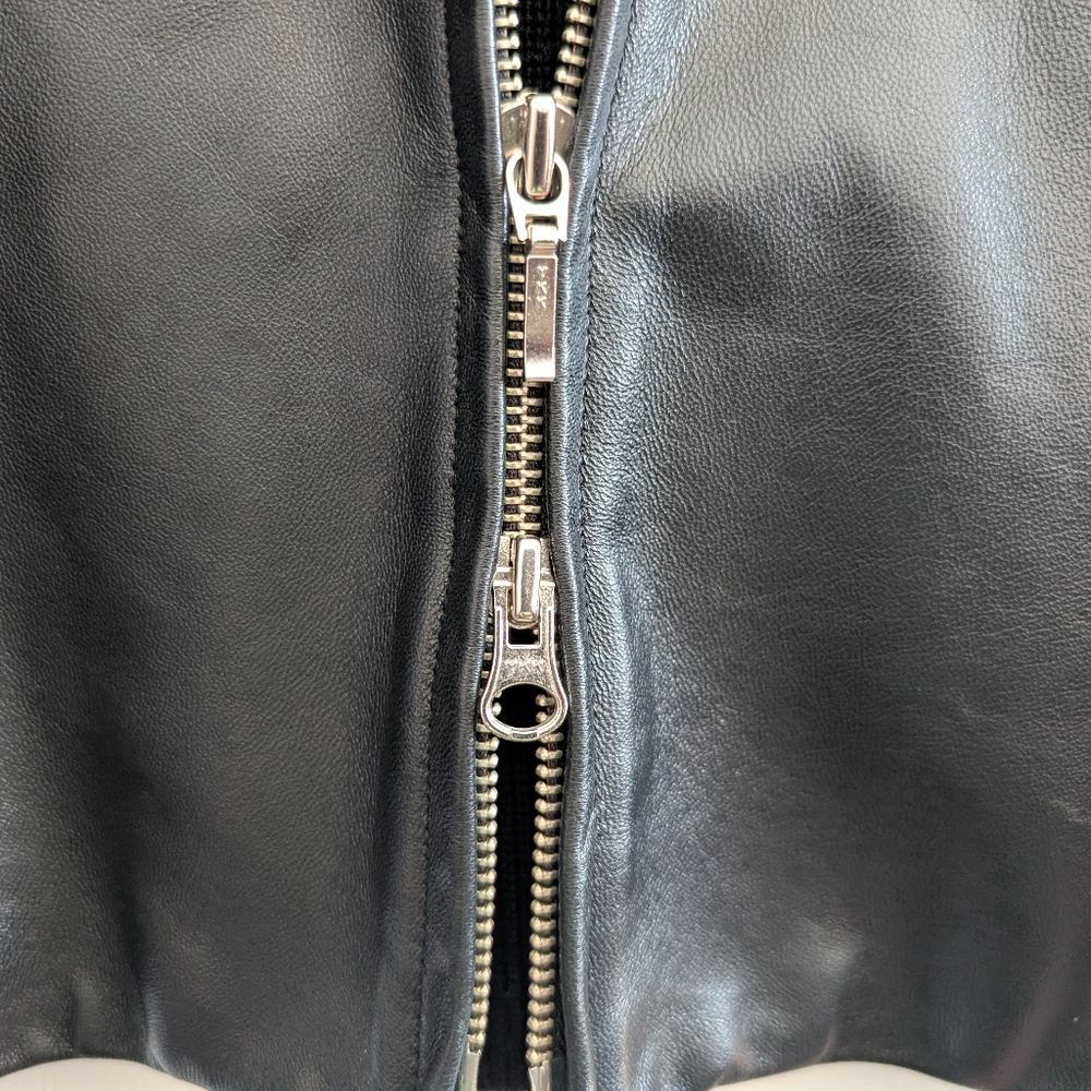 Pendleton Wool Leather Black Full Zip Cardigan Kn… - image 7